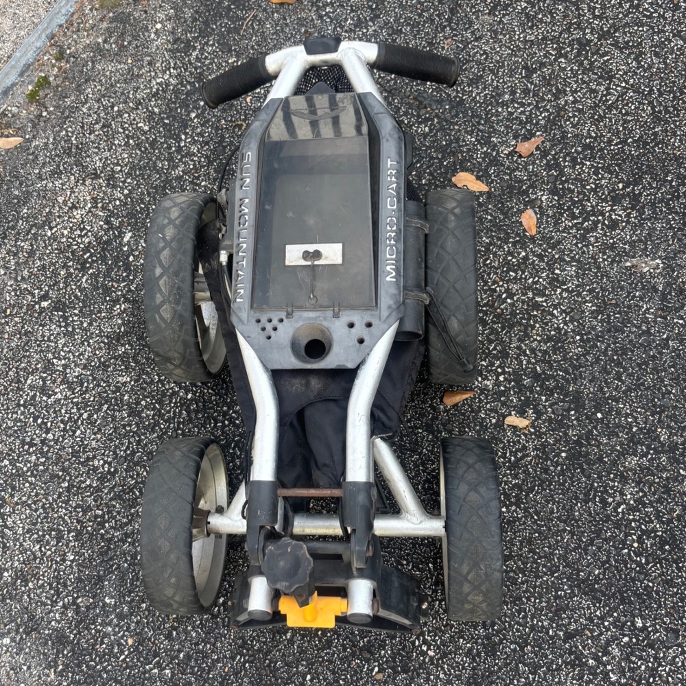 Sun Mountain Micro-Cart Golf Push Cart Black 4-Wheel Folding Trolley *PARTS